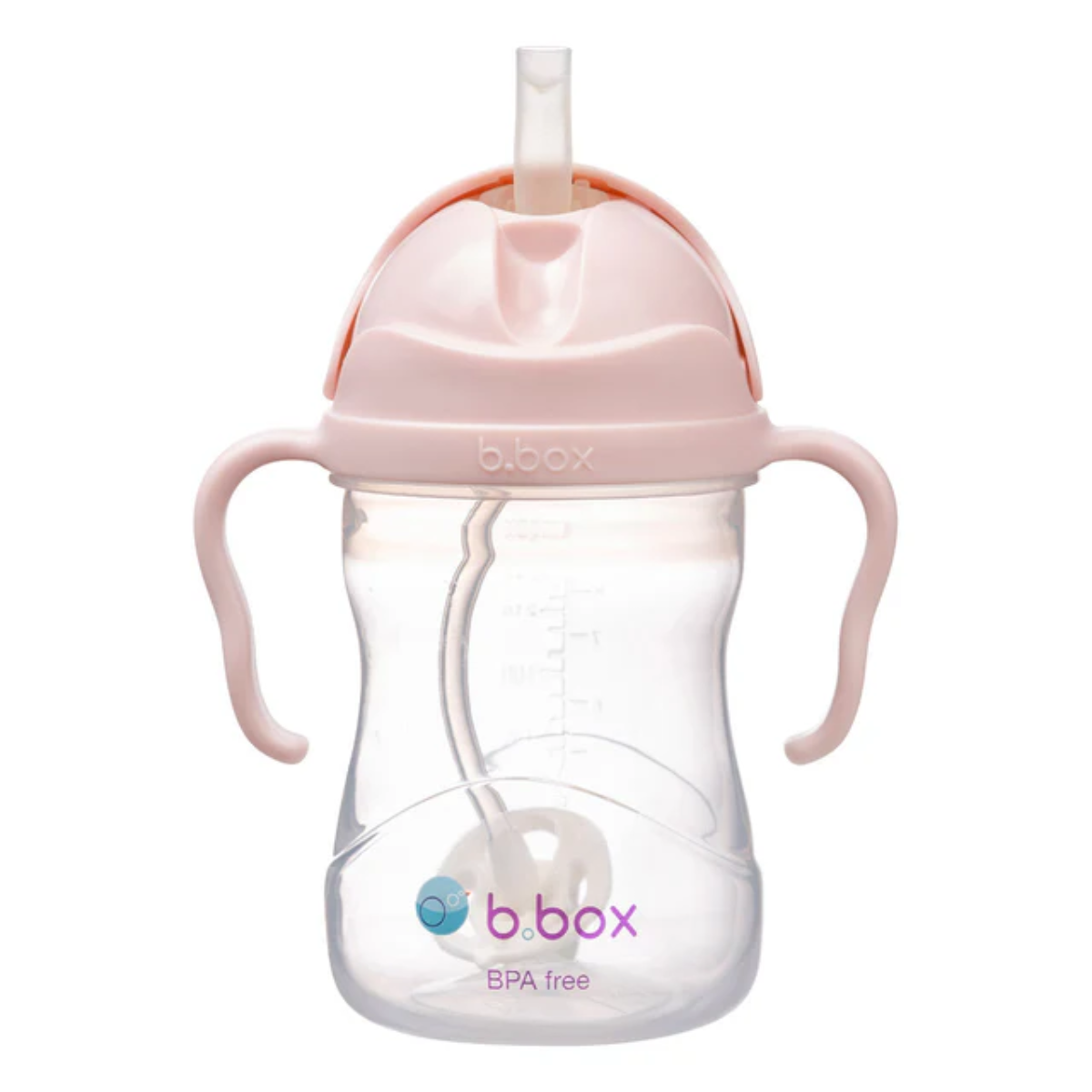 Vaso Con Sorbete Flexible Pesa y Asas | Blush BBOX