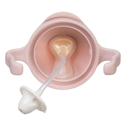 Vaso Con Sorbete Flexible Pesa y Asas | Blush BBOX