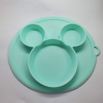 Plato 2 en 1 con divisiones de silicona