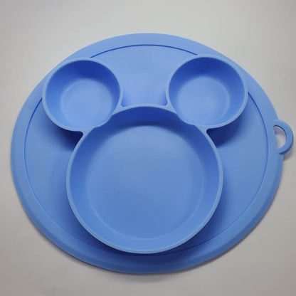 Plato 2 en 1 con divisiones de silicona