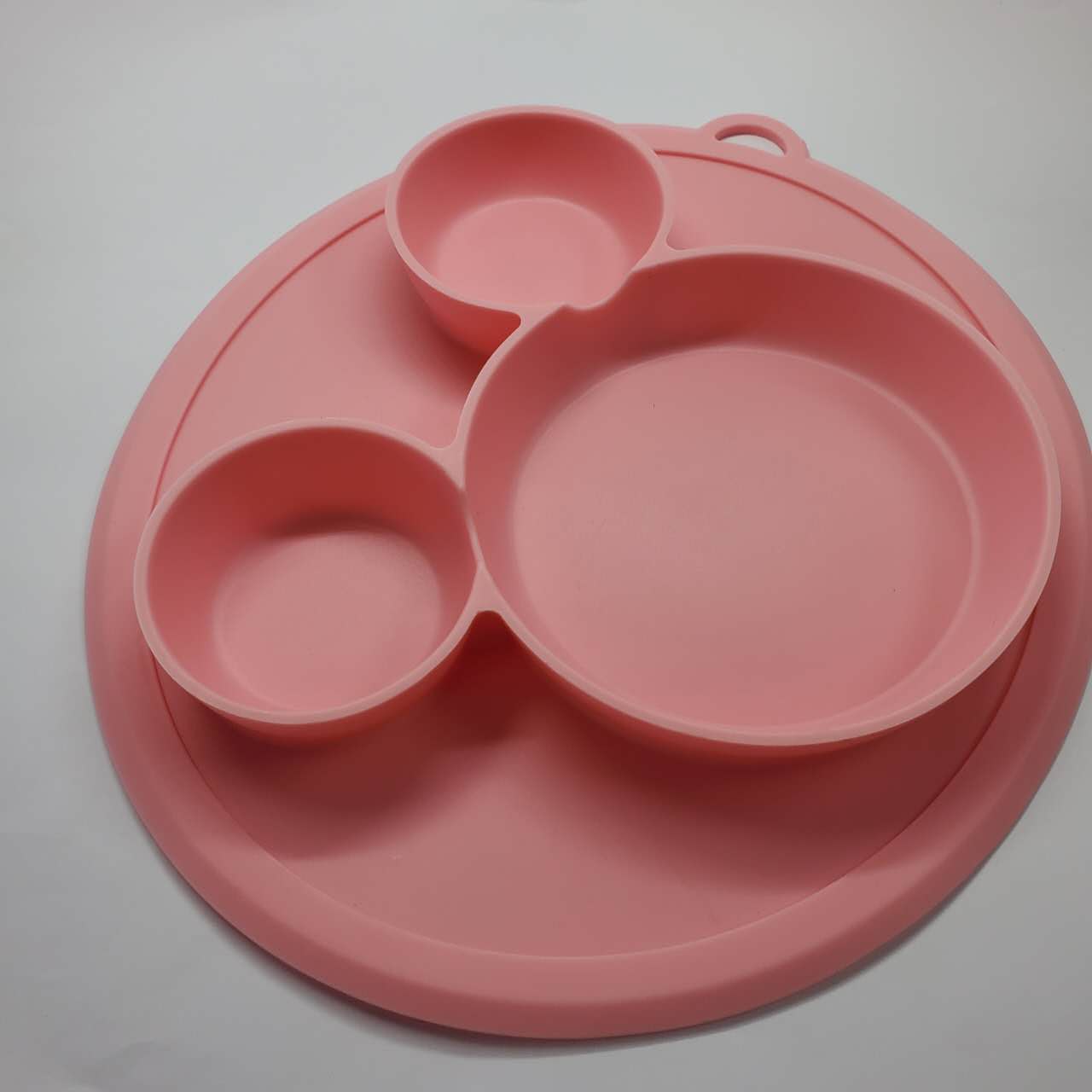 Plato 2 en 1 con divisiones de silicona