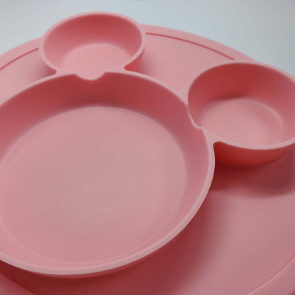 Plato 2 en 1 con divisiones de silicona