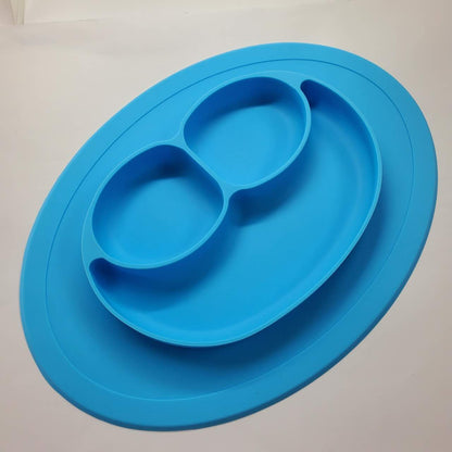 Plato de silicona con divisiones