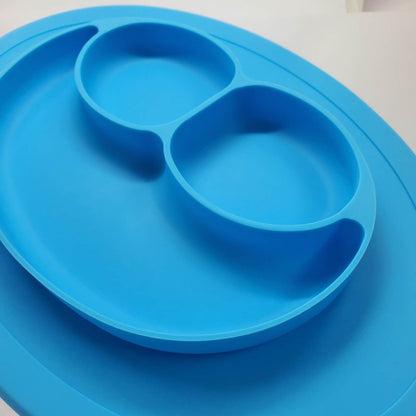 Plato de silicona con divisiones