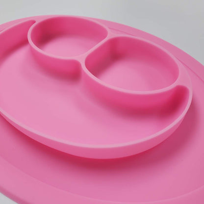 Plato de silicona con divisiones