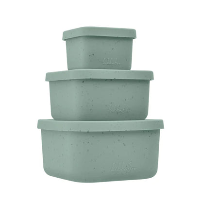 Cajas Silicon Platinum Para Guardar Comida 3Pcs | Menta - Kikkaboo