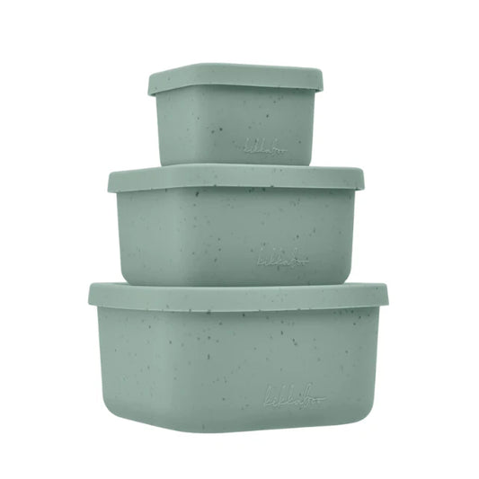 Cajas Silicon Platinum Para Guardar Comida 3Pcs | Menta - Kikkaboo