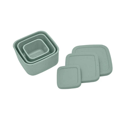 Cajas Silicon Platinum Para Guardar Comida 3Pcs | Menta - Kikkaboo