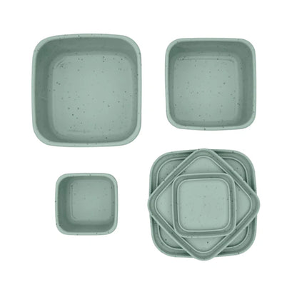Cajas Silicon Platinum Para Guardar Comida 3Pcs | Menta - Kikkaboo