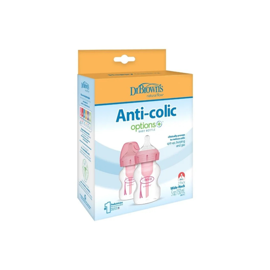 Biberones Option Boca Ancha Rosado 5oz X2