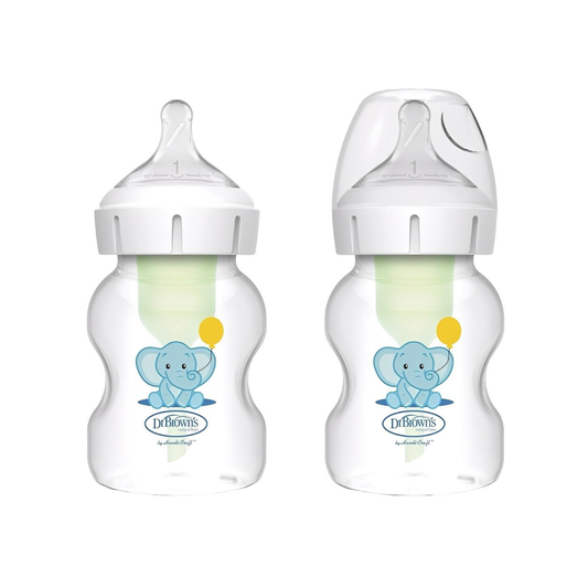 Biberones Option Boca Ancha 5oz Elephant X2