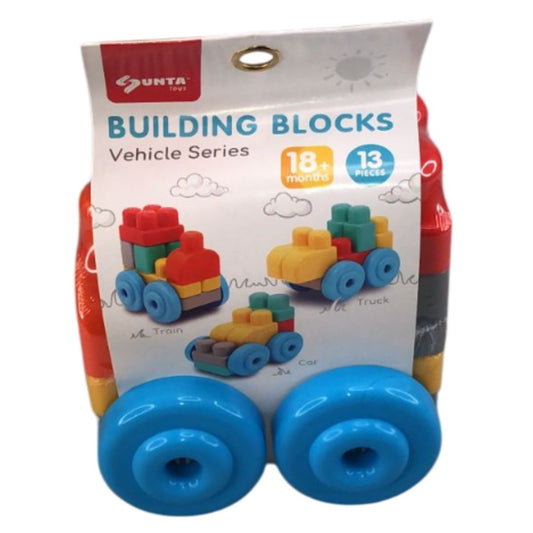 Contenedor tren con bloques para armar 13pcs