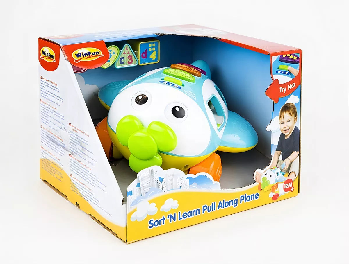 Avión de tiro, ordena y aprende