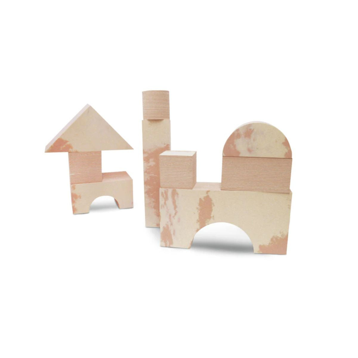 Bloques Educativos Grandes Color Madera  32Pc