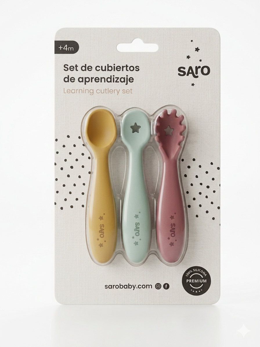 Set 3 Pre-Cucharas | Rosa- Saro