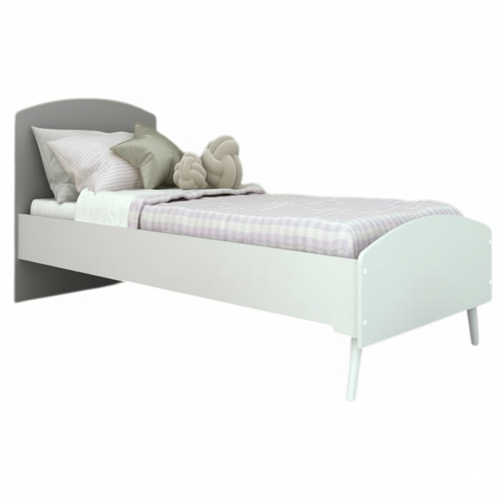 Cama individual | Gris Multimóveis
