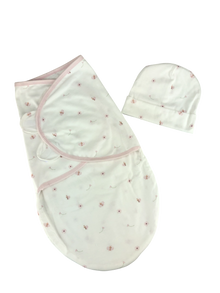 Cobija para envolver al bebé, incluye gorro
