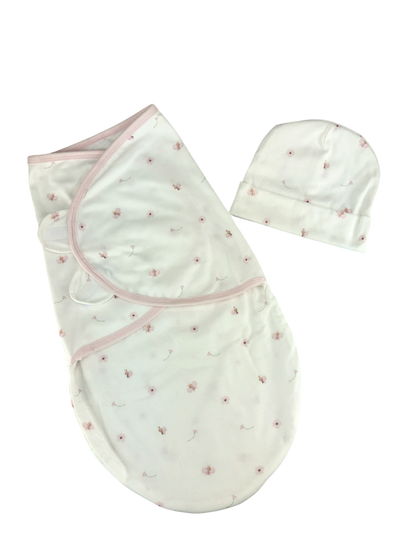 Cobija para envolver al bebé, incluye gorro