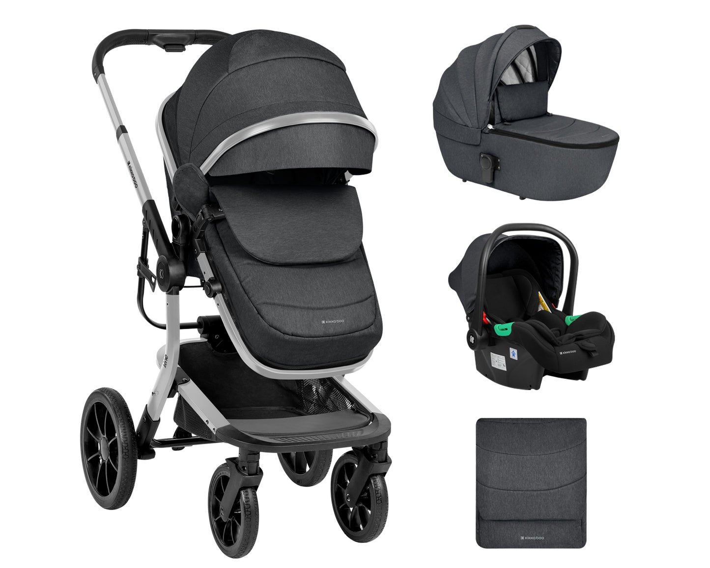 Coche Irene 3 en 1 Kikkaboo con Moises