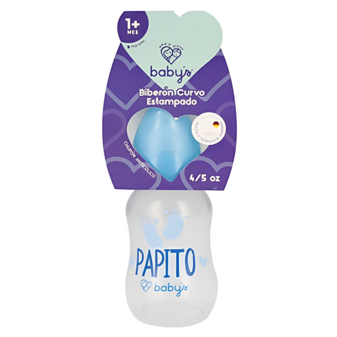 Biberón curvo estampado 4oz