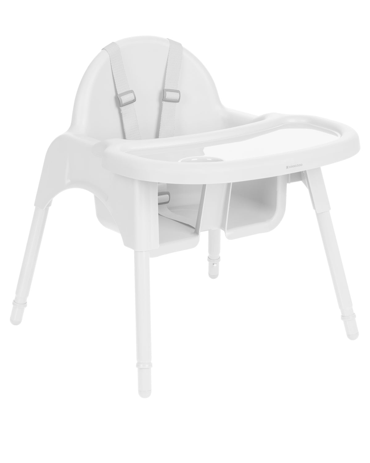 Silla de comer Jammy 2 en 1 Blanca Kikkaboo