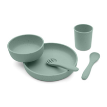 Vajilla De Silicon Platinum 5 Piezas Menta | Kikkaboo