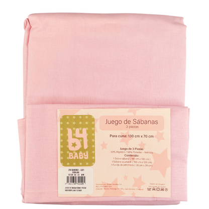 Juego de sábanas tres piezas.
