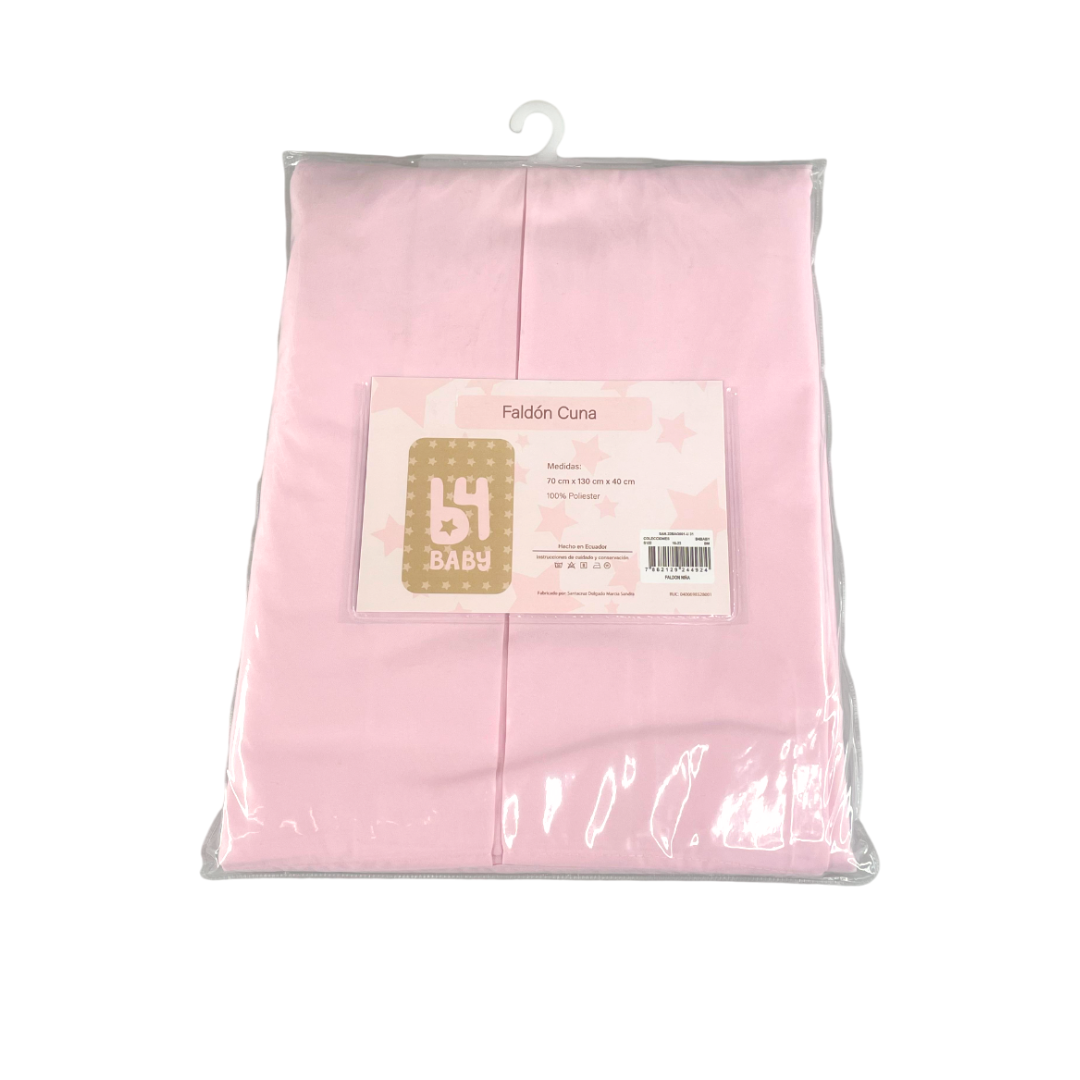 Faldón Rosa para cuna