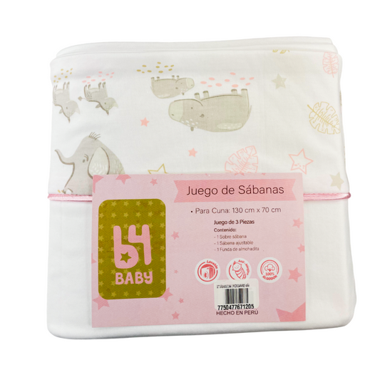 Juego de sábanas de tres piezas