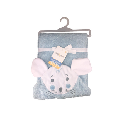 Toalla de baño capucha bordada 75x75cm