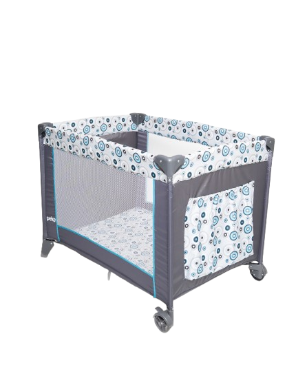Corral Mini Peke Bluedot Gris Claro Azul Born