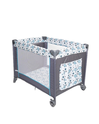Corral Mini Peke Bluedot Gris Claro Azul Born