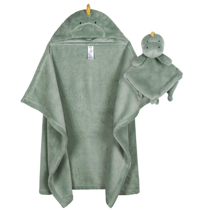 Set de Cobija con Capucha Verde