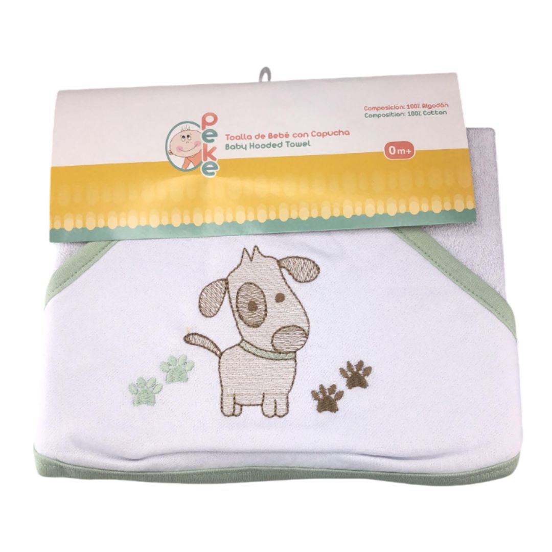 Toallas verde perrito