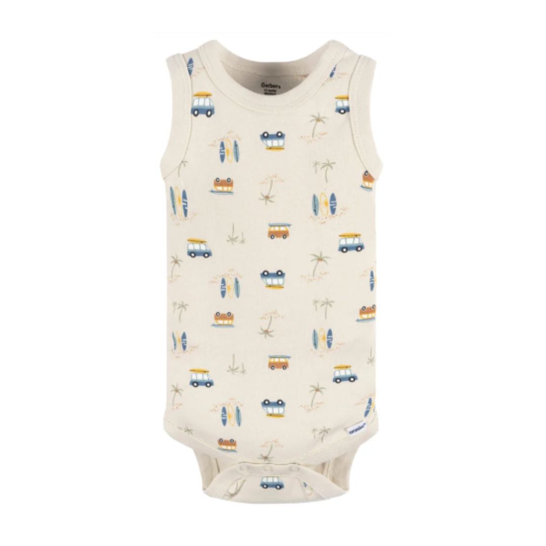 Paquete de 4 bodys Onesies® sin mangas