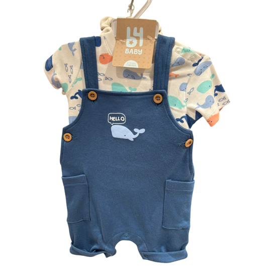 Set overol whale boy
