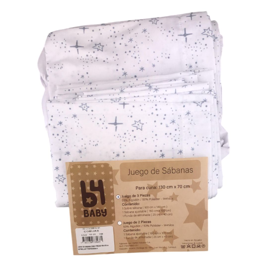 Juego de sabana 3 piezas 100x140