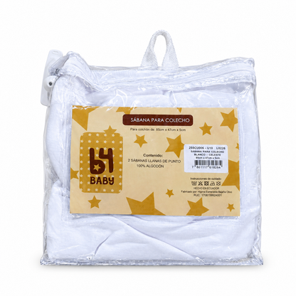 2 Sabana Para Colecho 85X47X5 I| Blanco B4Baby