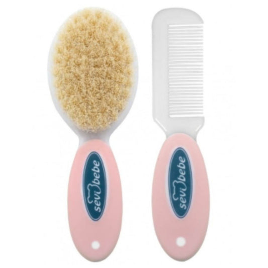 Set de cepillo y peine rosado