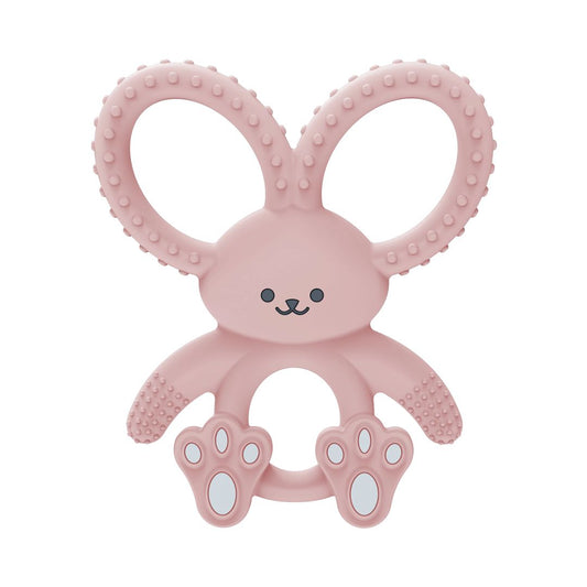 Mordedor de silicona conejo rosa