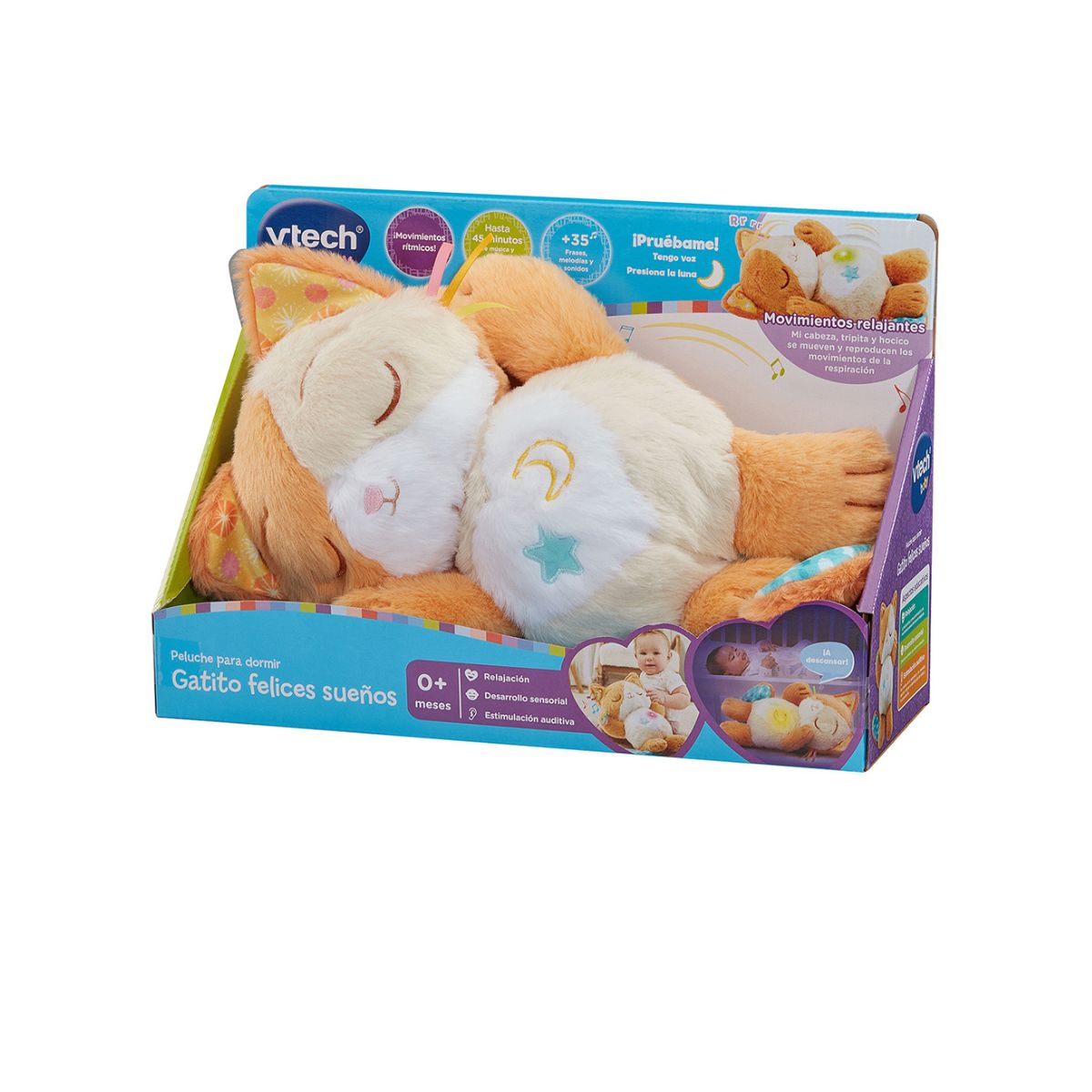 Peluche Para Dormir Gatito Dulces Sueños