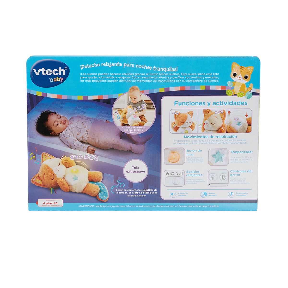 Peluche Para Dormir Gatito Dulces Sueños