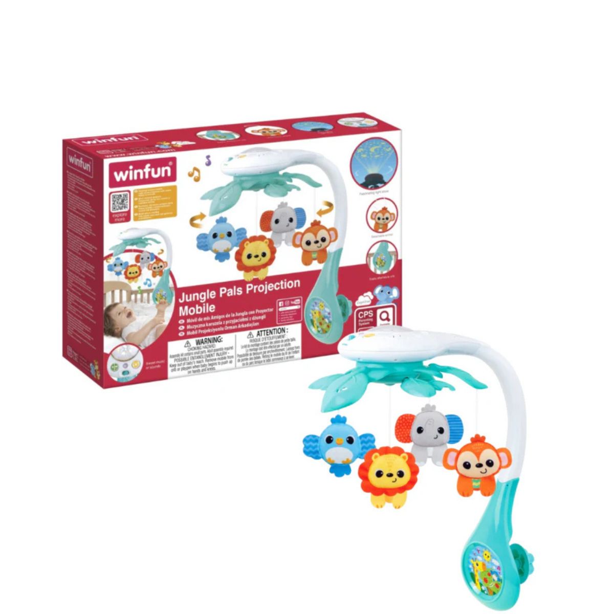 Móvil proyector animales jungla