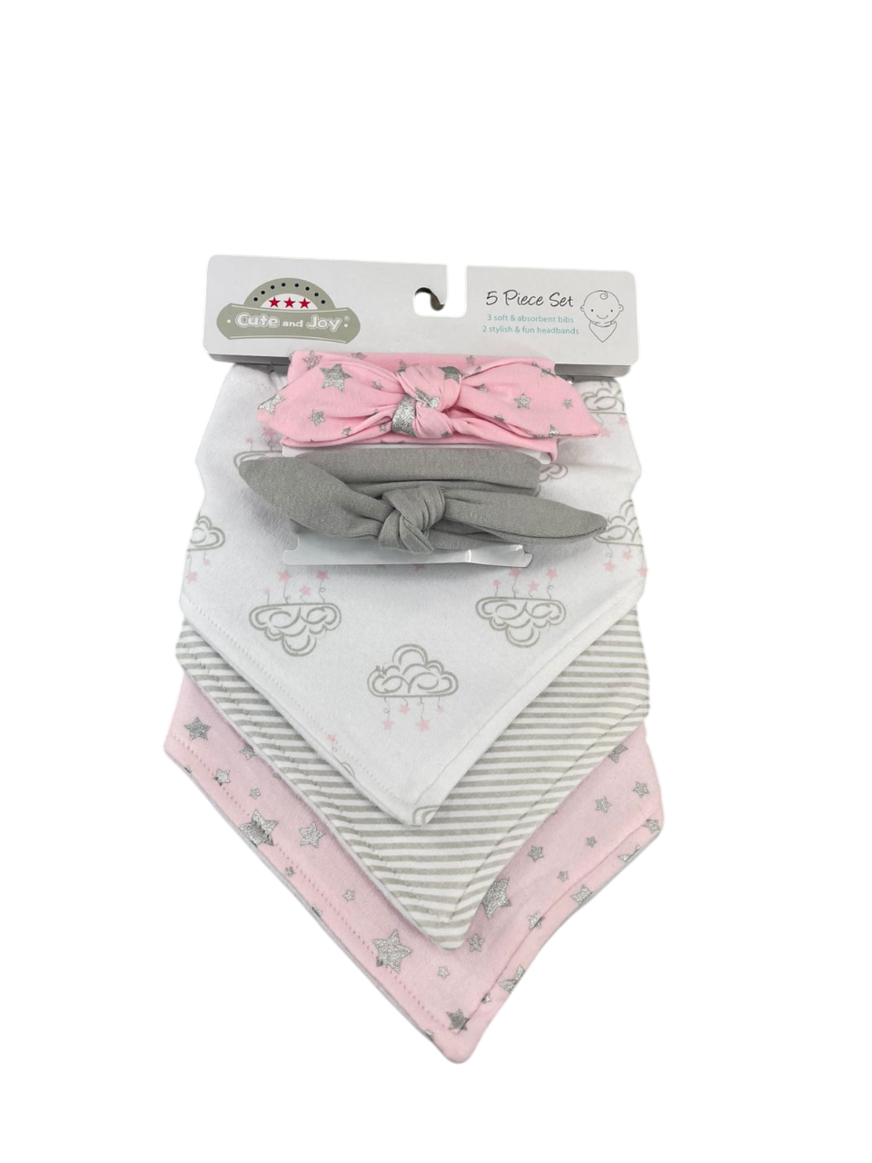 Set de cinco piezas bandanas y cintillos