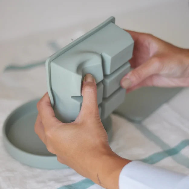 Recipiete de silicona para almacenar pure