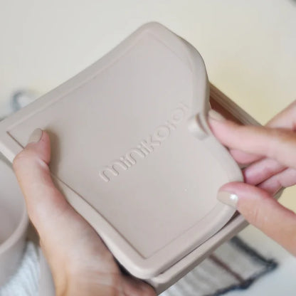 Recipiete de silicona para almacenar pure