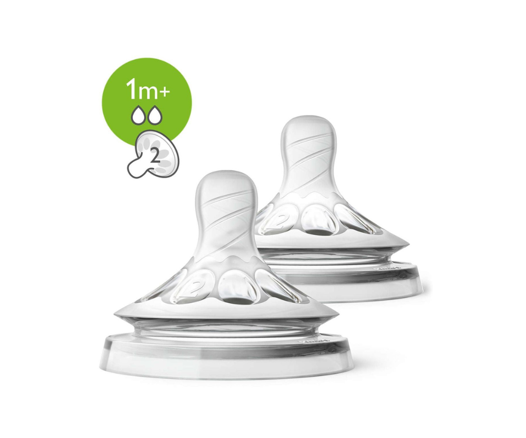 Tetina Natural Flujo Lento 1M X2 Avent