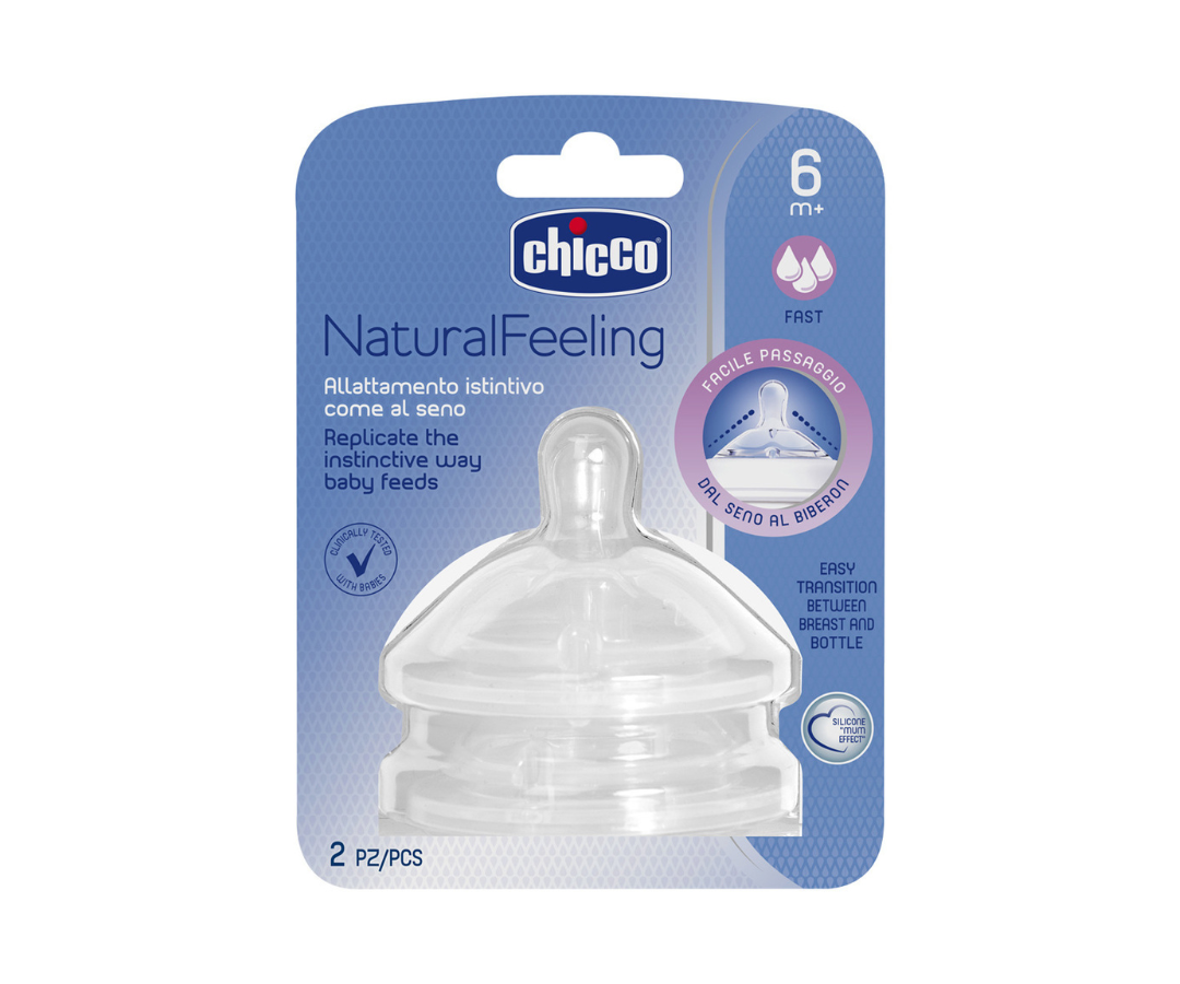 Tetina Nat. Feeling 6M Flujo Rápido  Chicco