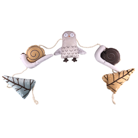 Aplique De Pared Búho y Caracoles
