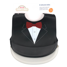 Baberos de silicón con bolsillo x2